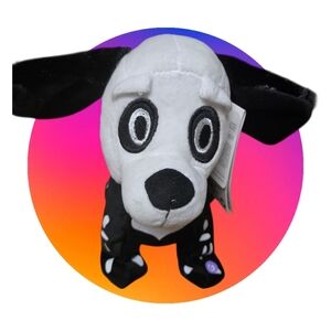 Gemmy Halloween Skeleton Dog Black White Dances To Thriller Music 10” New